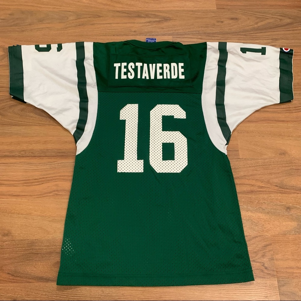 Vintage Champion Jersey Football New York Jets Vinny Testaverde Youth Medium - Picture 6 of 9